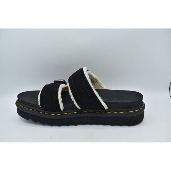 Dr Martens Mens Size 14 Myles‎ Black Suede Buckle Slide Sandals Shoes main image 9